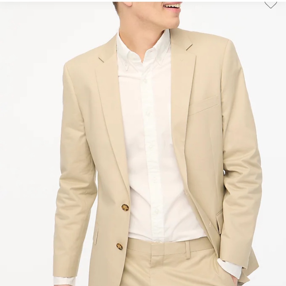 J Crew Slim-fit Thompson chino suit jacket size 36 S
